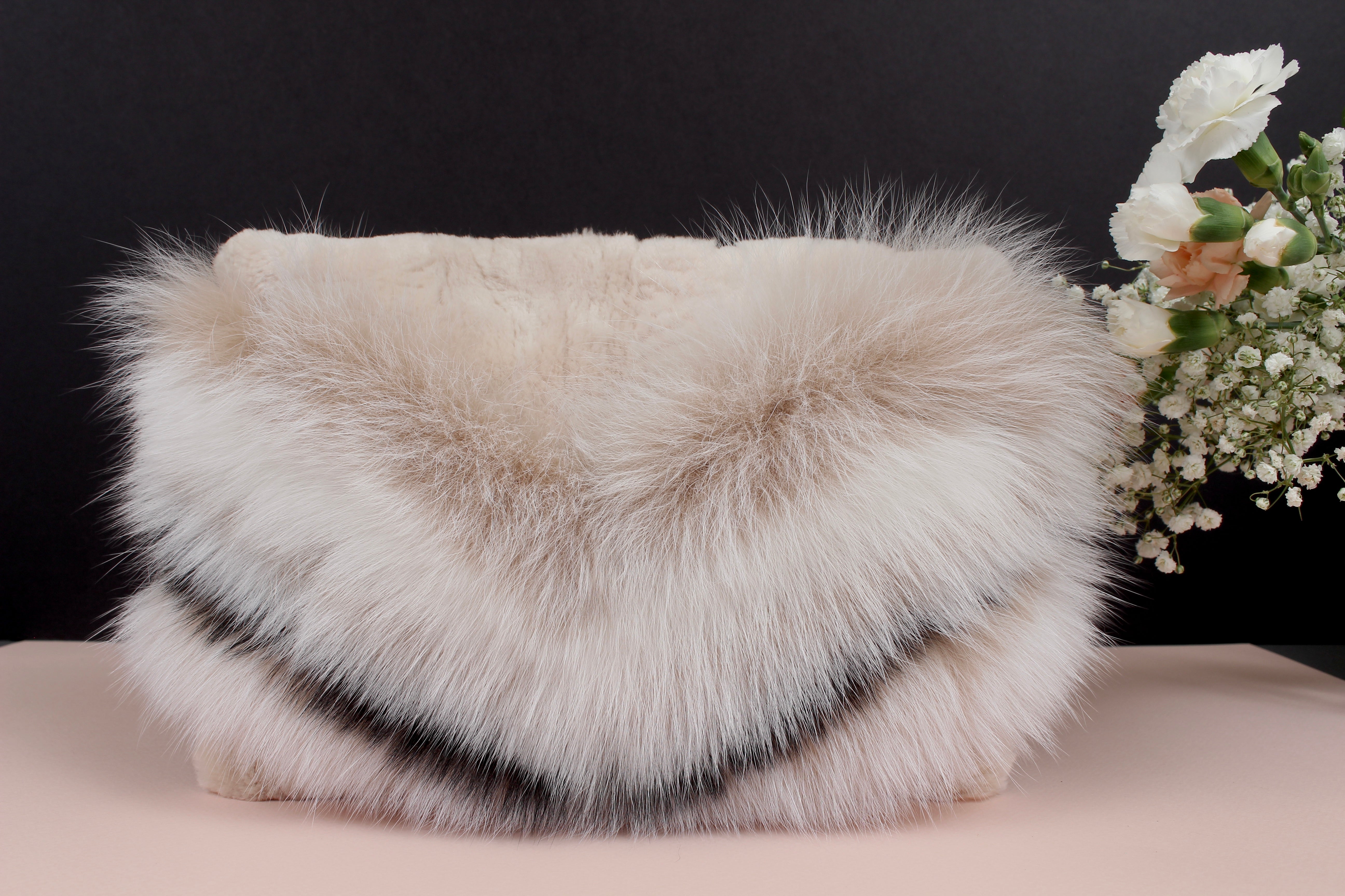 Furry Bag - Pearled Ivory